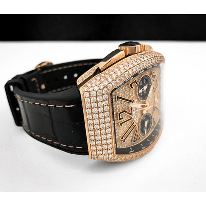 Franck Muller Yachting fully iced Rose gold