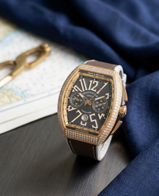 Franck Muller Vanguard Chronograph Rg With Diamonds Watch