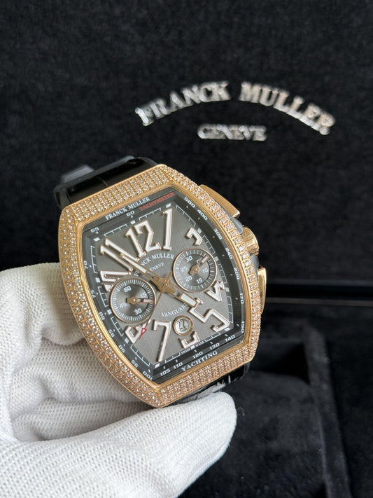 Franck Muller Vanguard Chronograph Rg With Diamonds Watch