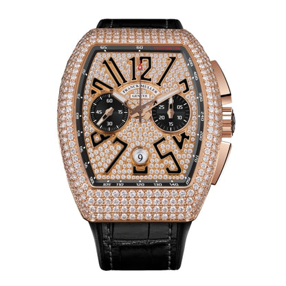 Franck Muller Yachting fully iced Rose gold