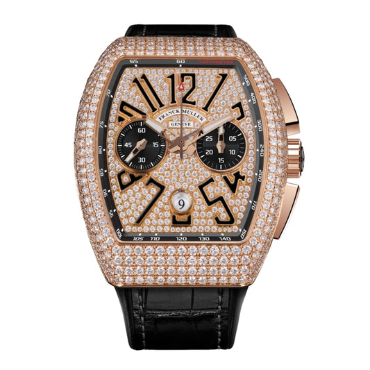 Franck Muller Yachting fully iced Rose gold