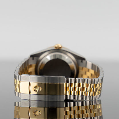 Rolex Datejust 36mm فولاذ وذهب أصفر مينا أسود مرصع بالألماس 126283RBR
